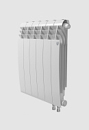 Биметаллический радиатор Royal Thermo BiLiner 500 Bianco Traffico (белый) VR - 4 секции, нижнее подключение 