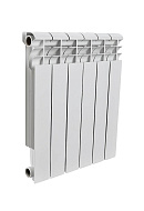 Алюминиевый радиатор Rommer Profi 500, белый - 4 секции, боковое подключение 