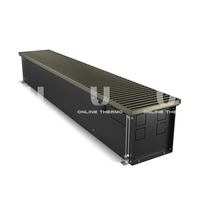 Конвектор внутрипольный Royal Thermo ATRIUM RT-A-190/200/2400-DG-U-DB, с естественной конвекцией, без вентилятора 