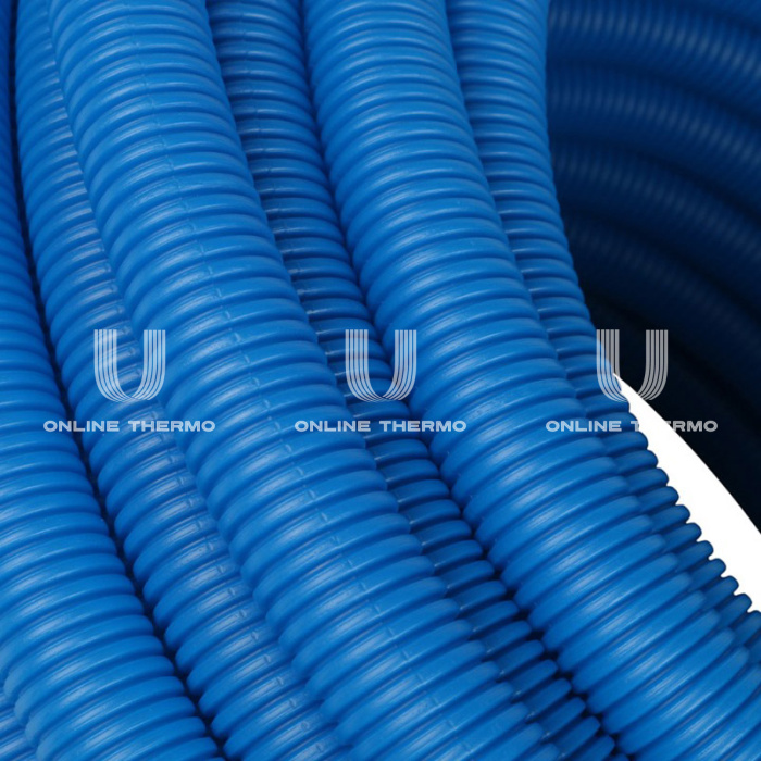 Труба гофрированная Stout SPG-0001-502520 ПНД 25 мм, синяя, (для труб 16-22 мм), бухта 50 м 
