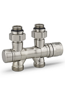 Узел нижнего подключения Varmega VMDV25-500415, 1/2"х3/4"EK, универсальный, матовый никель 