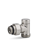 Узел нижнего подключения одинарный Varmega VMDV22-500415, 1/2"×3/4"EK НР, угловой, матовый никель 