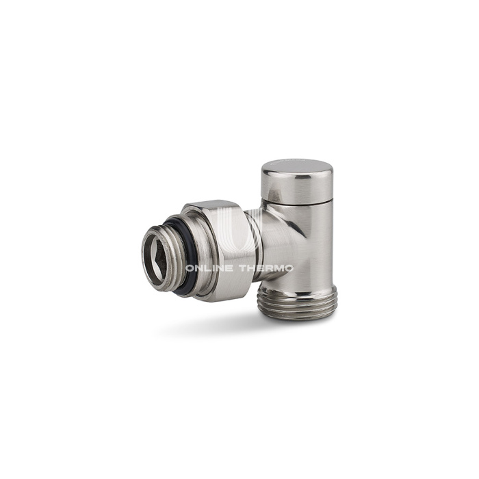 Узел нижнего подключения одинарный Varmega VMDV22-500415, 1/2"×3/4"EK НР, угловой, матовый никель 