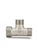 Тройник переходной с наружной резьбой Varmega НР 3/4"x1/2"x1/2", VMTF19-N050404, никелированный 