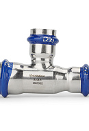 Тройник раструбный Varmega Inox Press переходной VM719282222, 28×22×22 мм 