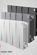 Биметаллический дизайн радиатор Royal Thermo PianoForte 300 Silver Satin (серый) - 12 секций, боковое подключение 