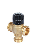 Термостатический смесительный клапан Stout SVM-0125-186525 DN25 НР 1", Kvs 1.8, PN10, 30-65°С, смешение вниз 