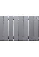 Биметаллический дизайн радиатор Royal Thermo PianoForte VD 300 Silver Satin (серый) VDR80 - 10 секций, нижнее правое подключение, 80мм 