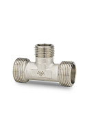 Тройник переходной с наружной резьбой Varmega НР 3/4"x1/2"x3/4", VMTF19-N050405, никелированный 