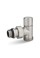 Радиаторный клапан ручной регулировки Varmega VMDV01-510415, 1/2"x3/4"EK НР, угловой, матовый никель 
