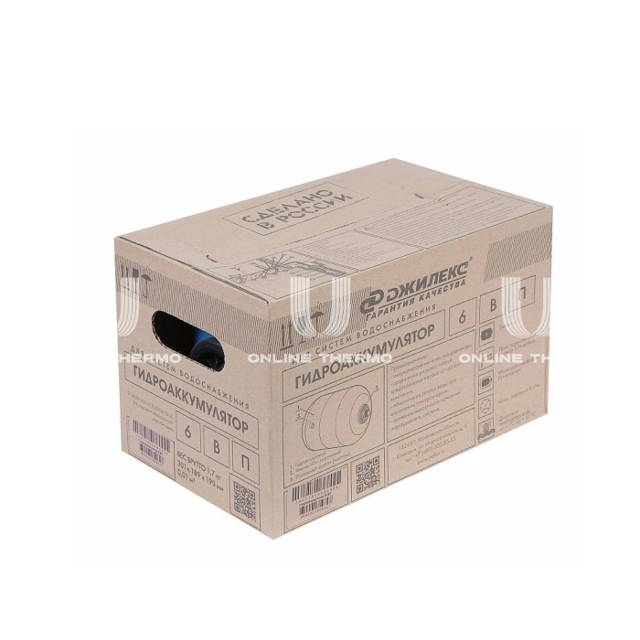 *Гидроаккумулятор (расширительный бак) для водоснабжения Джилекс ВП 6, 6 литров,  синий, вертикальный, подвесной 