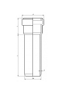 Труба канализационная PP (полипропилен) Ostendorf HT HTEM 112050 D50 мм, 1,5 м 