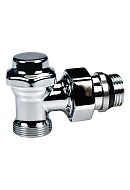 Запорный радиаторный клапан ручной Giacomini T29CX003, 1/2", НР, угловой, с антипротечкой, хромированный 