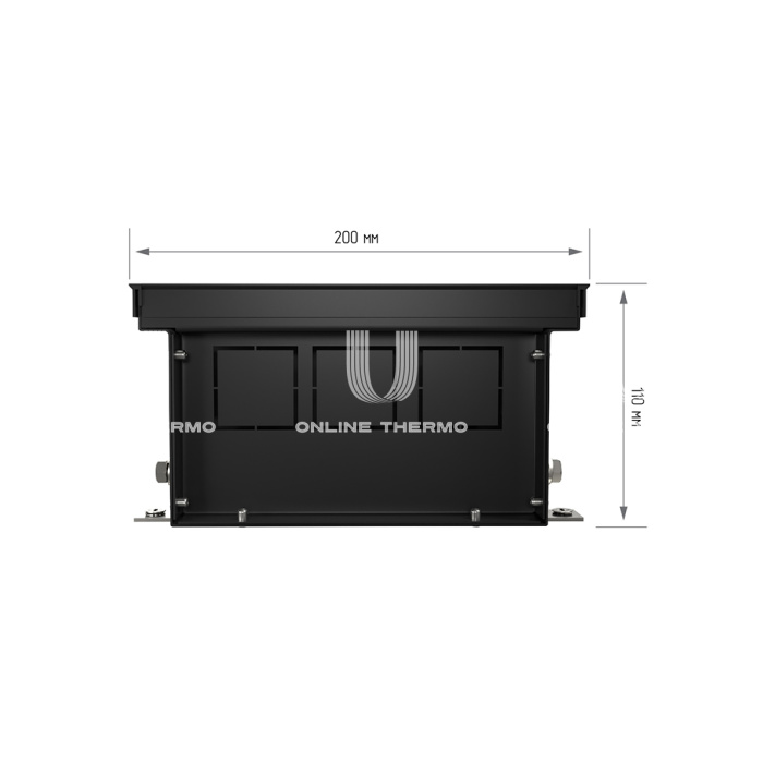 Конвектор внутрипольный Royal Thermo ATRIUM RT-A-110/200/800-DG-U-BL, с естественной конвекцией, без вентилятора 