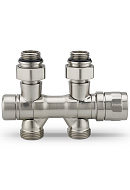 Узел нижнего подключения Varmega VMDV25-500415, 1/2"х3/4"EK, универсальный, матовый никель 