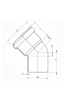 Отвод 45º PVC-U (НПВХ) Ostendorf KG KGB 220220 D110 мм 