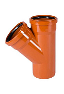 Тройник 45º PVC-U (НПВХ) Синикон 20300.R.B D110х110 мм 