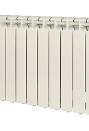 Алюминиевый радиатор STOUT Bravo 500, белый - 11 секций, боковое подключение 