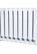 Биметаллический радиатор STOUT Space 500, белый - 9 секций, нижнее правое подключение 