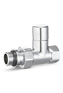 Запорный радиаторный клапан Varmega VMDV04-410404, 1/2" ВР-НР, прямой, хромированный 