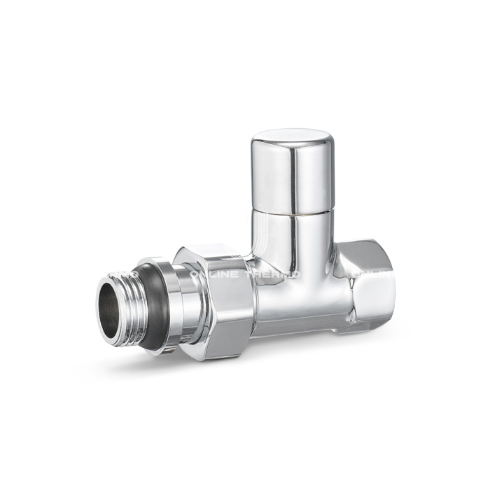 Запорный радиаторный клапан Varmega VMDV04-410404, 1/2" ВР-НР, прямой, хромированный 