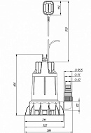 Насос дренажный Джилекс Дренажник 5151 550-14, с поплавковым выключателем 