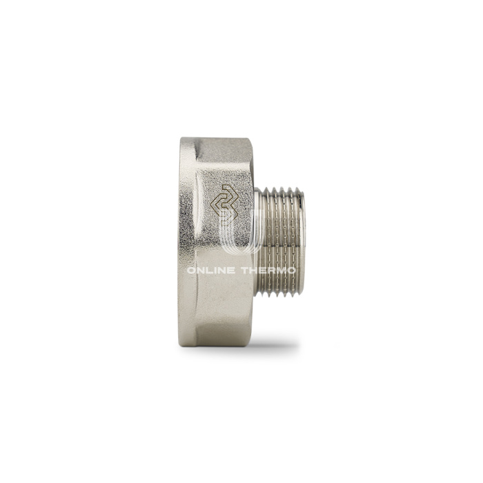 Переходник с внутренней и наружной резьбой Varmega ВР-НР под ключ 1/2"x3/8", VMTF25-N000403, никелированный 