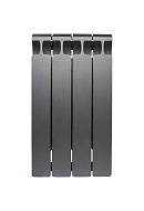 Биметаллический радиатор секционный Rifar Monolit 500, боковое подключение - 10 секций, титан 