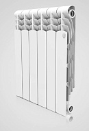 Алюминиевый радиатор Royal Thermo Revolution 350, белый - 8 секций, боковое подключение 