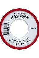 ФУМ-лента Unipak Maxitape 1000407, 13.2 м х 12 мм х 0,1 мм, MD 0,7 г/см 3, красная 